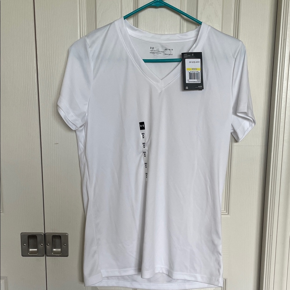 Under Armour Classic White V-Neck Tee